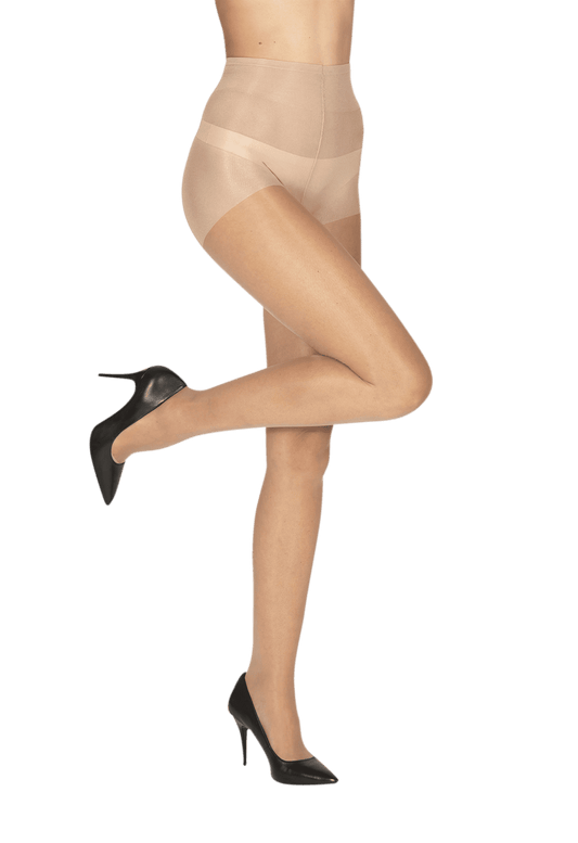 Collant Transparent 19D Elastivoile Satiné - Beige medium