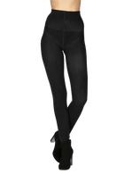 Collant Opaque 220D Laine Angora Allure d'Hiver - Noir cendré