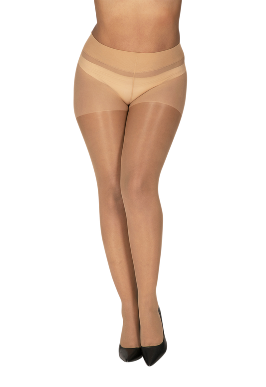 Collant Transparent 20D sur-mesure Morphologie - Beige lumineux
