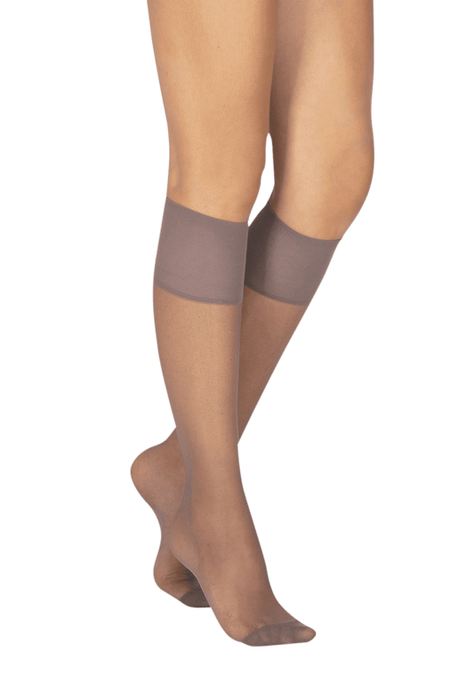 Lot de 2 paires de Mi-bas Transparents 15D Elastivoile Résistant - Loup